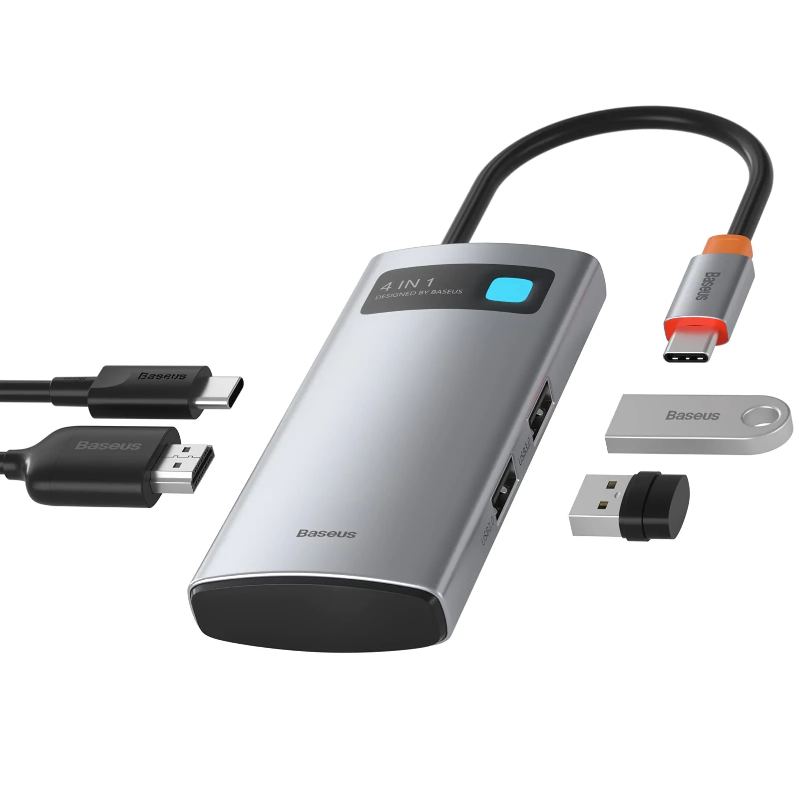 Baseus USB C Hub 4 in 1 Docking Station Adapter