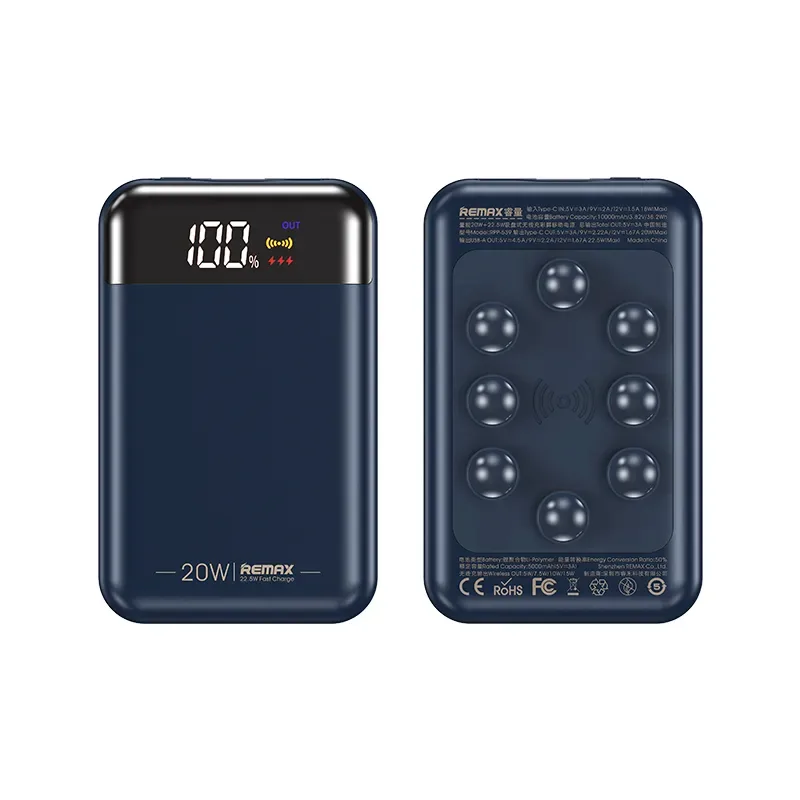 Remax 10000mah RPP-539 Suction Cup Wireless Charging Power bank