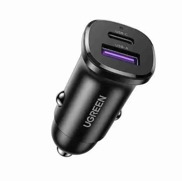 UGREEN CD213 Car Charger USB-C PD + USB-A Fast Charging