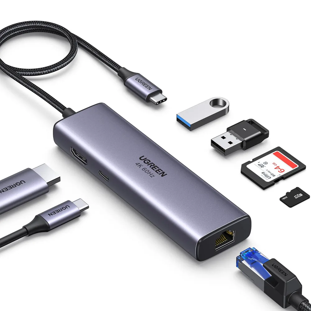 UGREEN 7-in-1 USB-C Hub with 4K HDMI, Ethernet and 100W PD