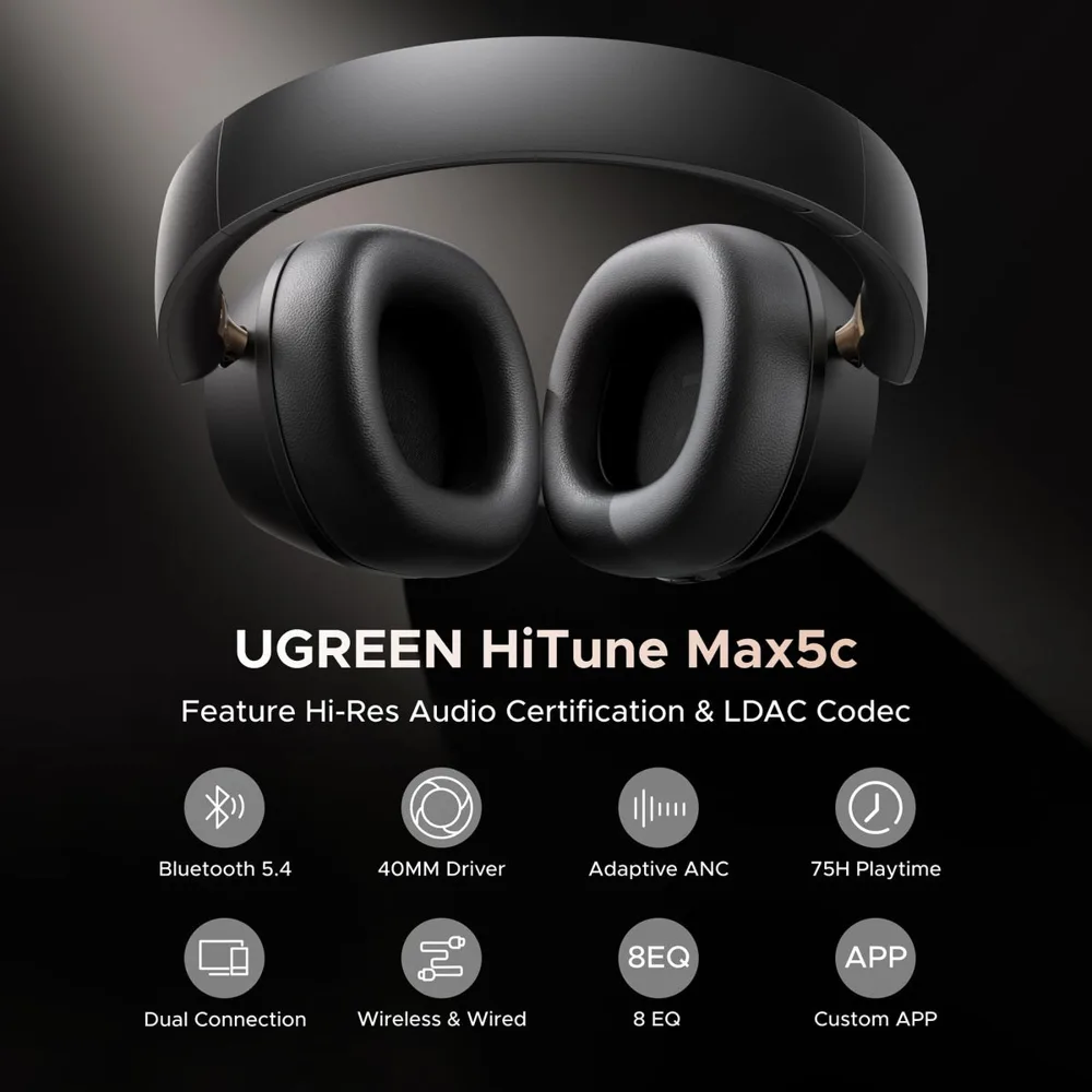 UGREEN HiTune Max5c Hybrid ANC Wireless Headphones — photo 2