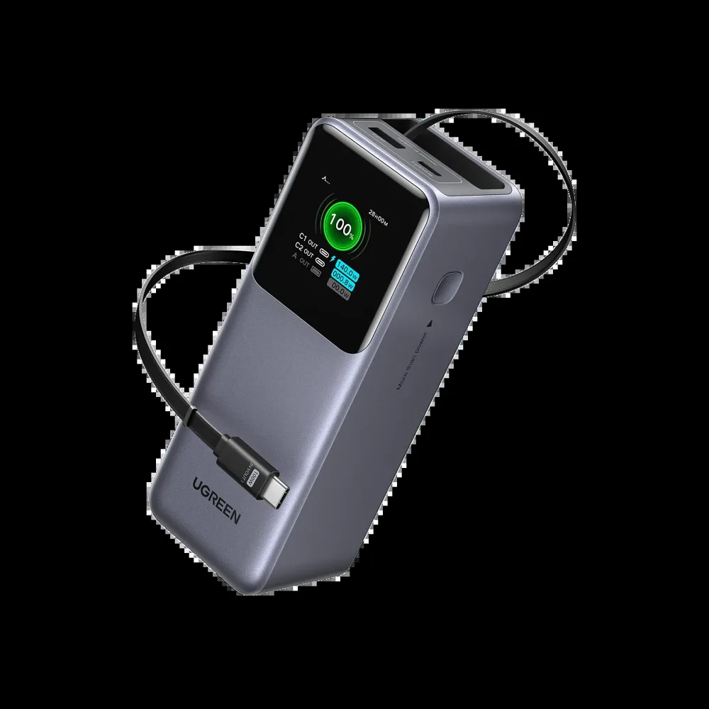 UGREEN Nexode 20000mAh 165W Power Bank with Retractable USB-C Cable