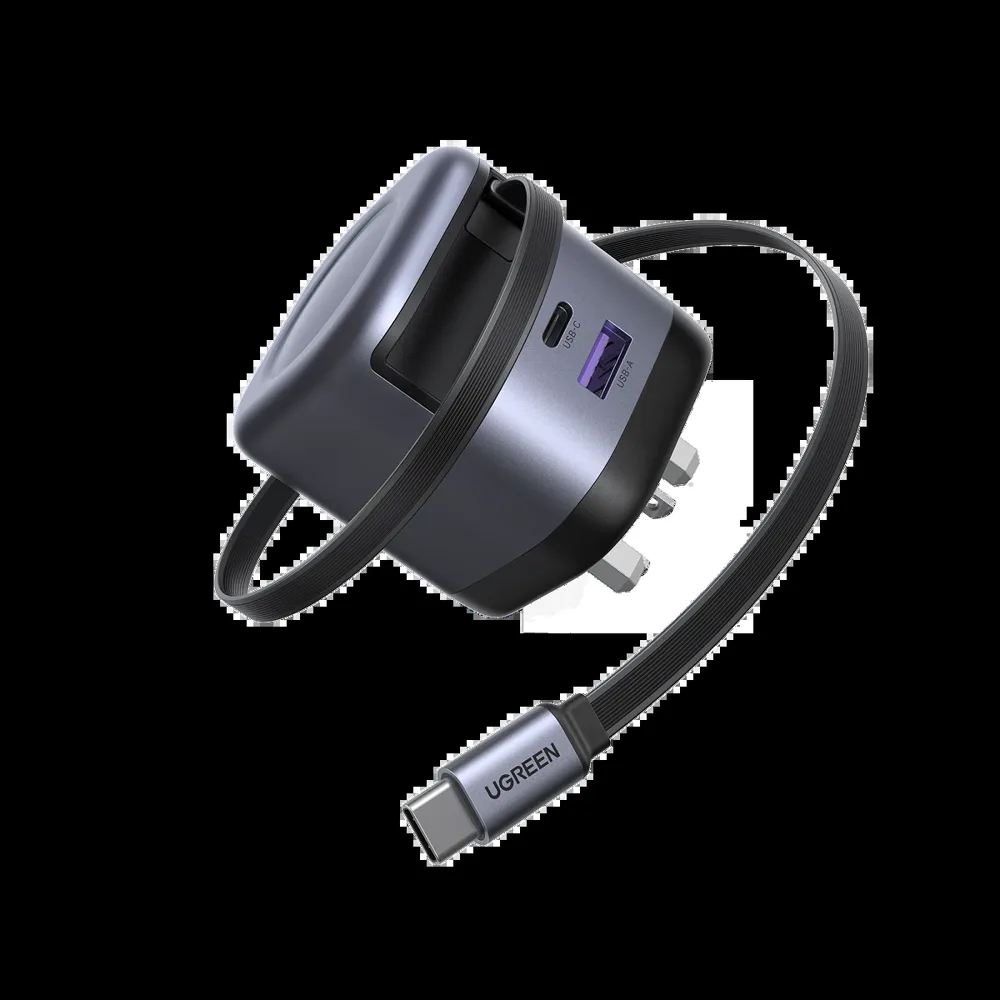 UGREEN Nexode Pro 45W GaN Charger with Retractable USB-C Cable