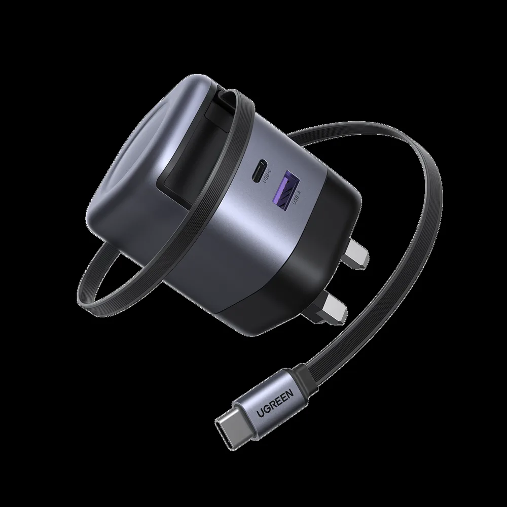 UGREEN Nexode Pro 65W GaN Charger with Retractable USB-C Cable