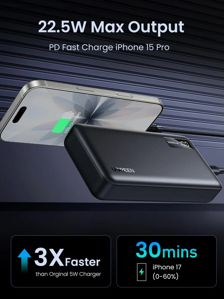 UGREEN 10000mAh 20W Fast Charging Power Bank — photo 2