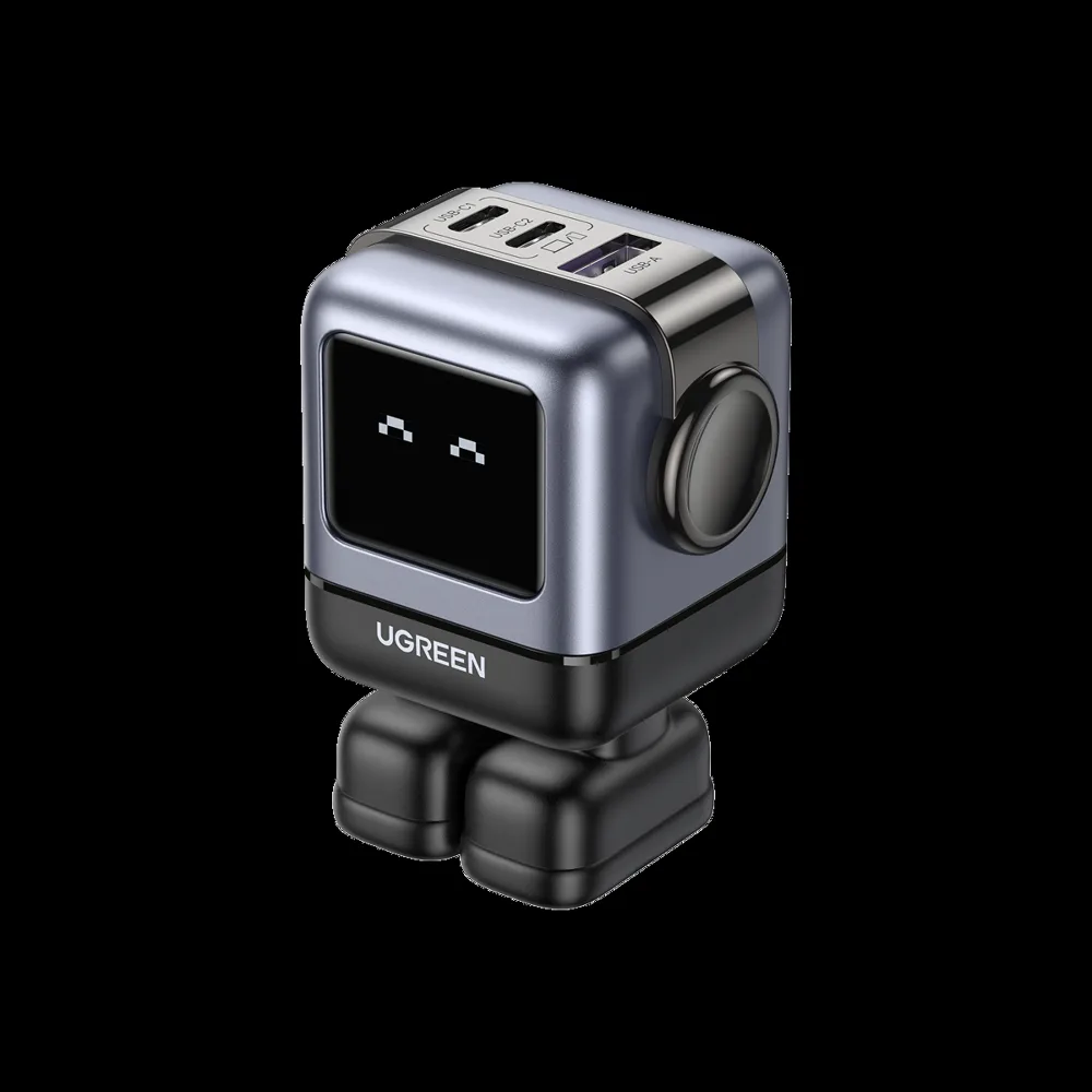 UGREEN Uno 65W GaN Charger 3-Port with LED Robot Face