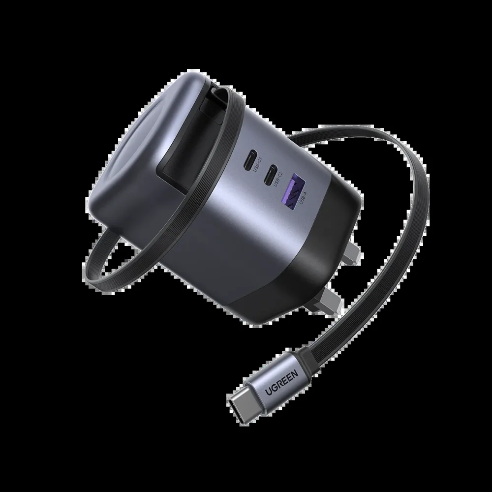UGREEN Nexode Pro 100W GaN Charger with Retractable USB-C Cable