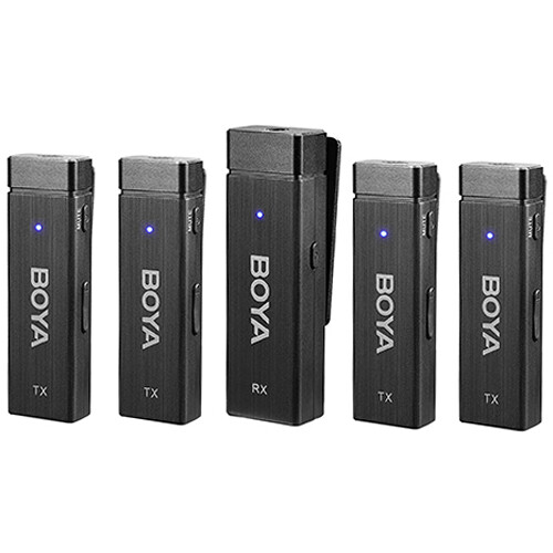 BOYA BY-W4 Ultracompact 4-Person Wireless Microphone System for Cameras