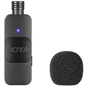 BOYA BY-V2 Ultracompact 2-Person Wireless Microphone System with USB-C Connector for Mobile Devices (2.4 GHz)