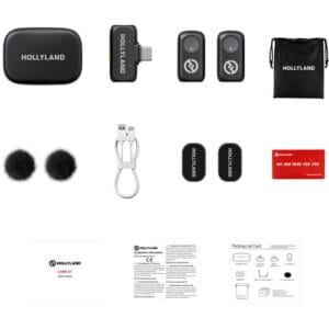 Hollyland LARK A1 Duo 2-Person Wireless Microphone System with USB-C Connector for Mobile Devices