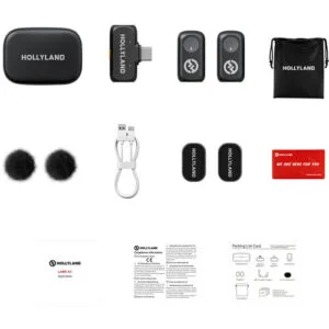 Hollyland LARK A1 Duo 2-Person Wireless Microphone System with USB-C Connector for Mobile Devices
